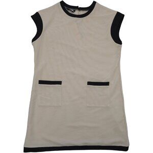 Color-Block Shift Dress - Apricot & Black